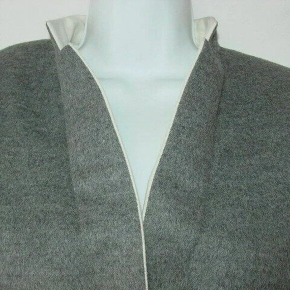 New AKRIS Grigio Grey Double Layer Wool Angora Jacket 14 - Picture 4 of 8